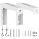 Universal Projector Screen Ceiling Mount Wall Hanger L-shaped Adjustable Bracket(White) 1