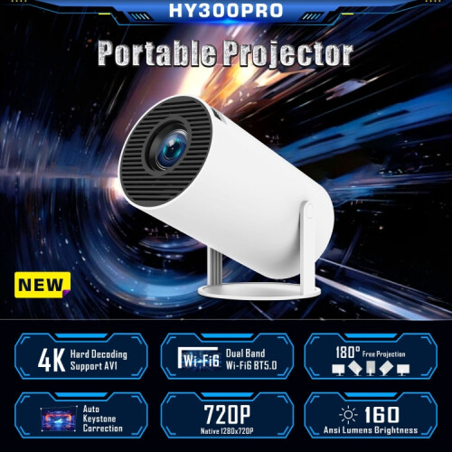 HY300 PRO Smart Projector Android 11.0 systeem 160 Lumen Draagbare Projector 1