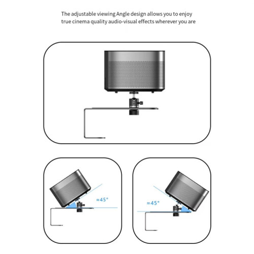 Metal Telescopic Adjustable PTZ Projector Wall Mount Bracket(Black) 1