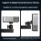 Support mural pour projecteur avec bras télescopique pliable 4