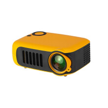 A2000 800-lumen mini portable projector with LCD screen, supports 1080P (Color: Yellow)