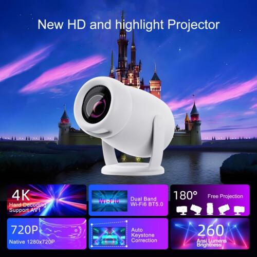 HY400 Android 12.0 System Intelligent Projector Portable Family Projector 1