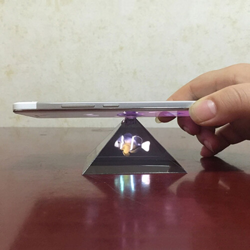 10 PCS 3D Pyramid Magic Projection Mobile Phone Simple Holographic Projection Film 2