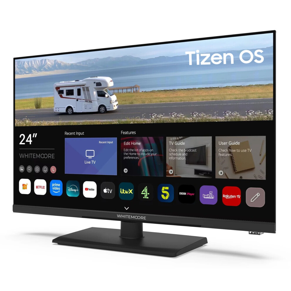 Whitemoore 24" 12V/24V Smart Tv Freeview Play Caravan, Truck & Boat Tv