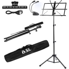 DSL Sheet Music Book Stand Carrying Bag Portable Folding Metal Stand Adjustable