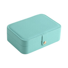 Caixa de Joias para Meninas e Mulheres, Estojo Organizador de Joias Portátil Pequeno em Couro PU para Anéis, Brincos e Colares