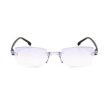 Dual-Light-Presbyopiebrille, intelligente Zoombrille, rahmenloser Diamantschliff, Blaulichtfilterbrille für Nah- und Fernsicht, Dual-Use-Fun