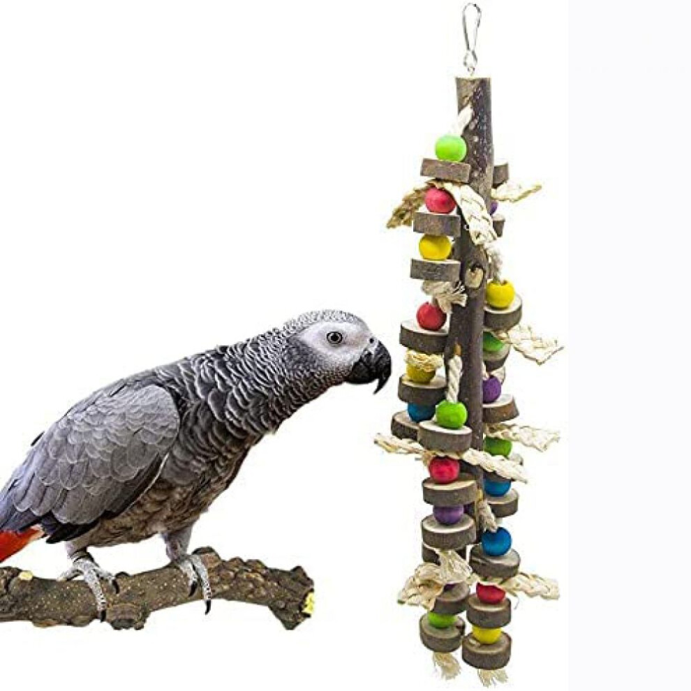 Natural Wooden Foraging Chew, Wood Bird Chewing Toys For Finches, Budgies, Parakeets, Cockatiels, Long-Tailed Parrots And Lovebirds, Safe No 3545974745849