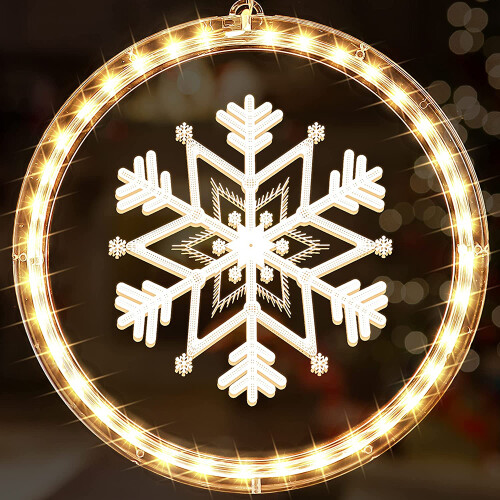 Christmas Window LED Suction Cup Lamp for Curtains 1