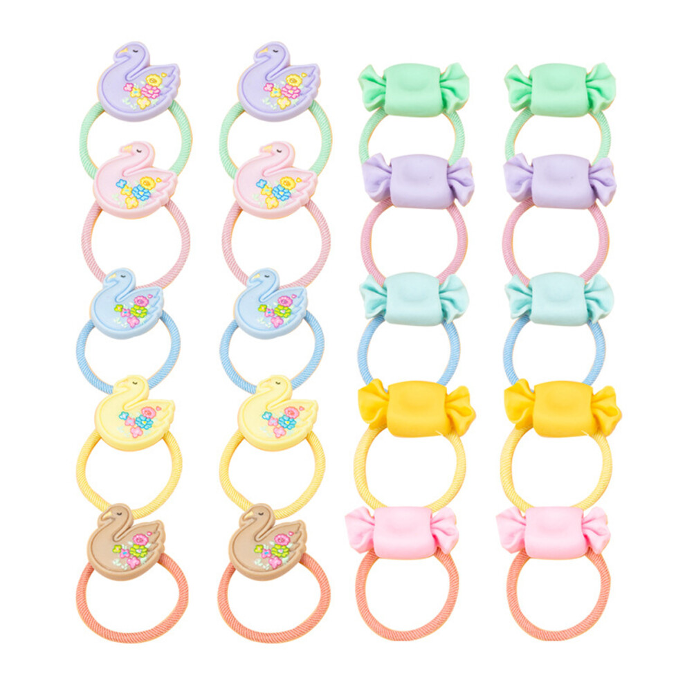 Seamless Hair Bands For Little Girls, Cute Bows Elastic Hair Ties, Crystal Candy Colors For Toddlers (20Pcs) 3545974779561
