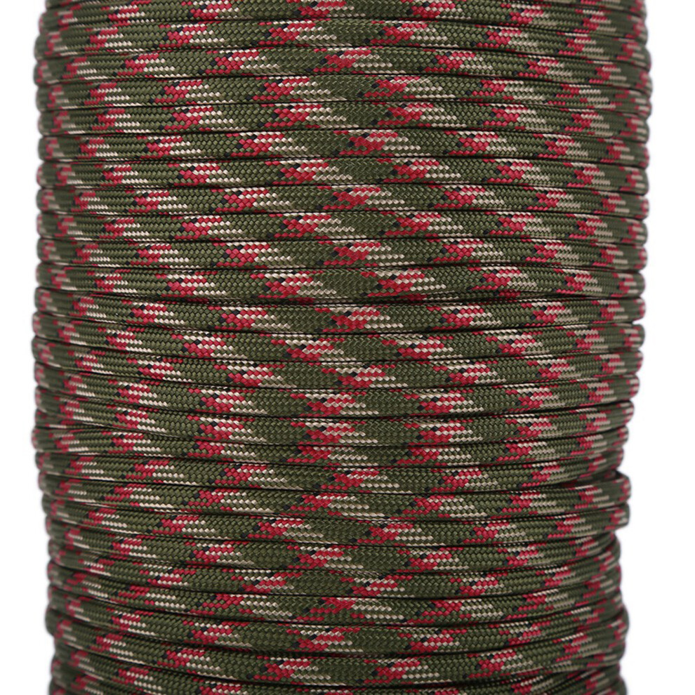550 Reflective Paracord Parachute Cord Lanyard 9 Strand Core 100M (Forest Camouflage) 3545974744309
