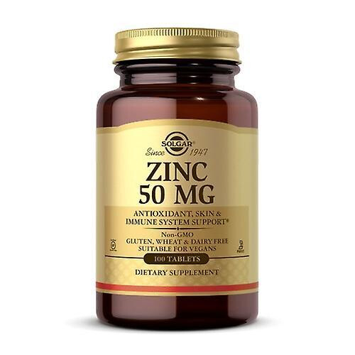 Solgar Zinc,50 mg ,100 Tabs (Pack of 2)
