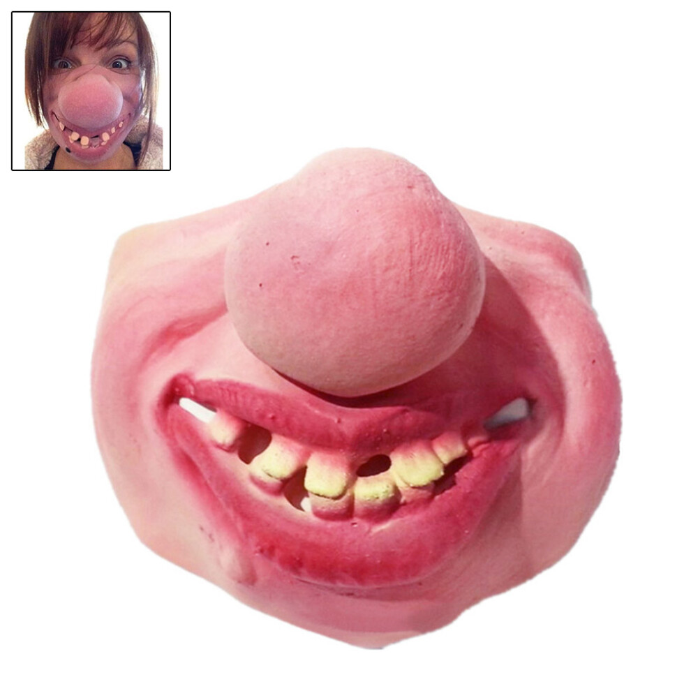 Funny Adult Party Mask Latex Clown Cosplay Half Face Horrible Masks Halloween Party Decor 3545974745696