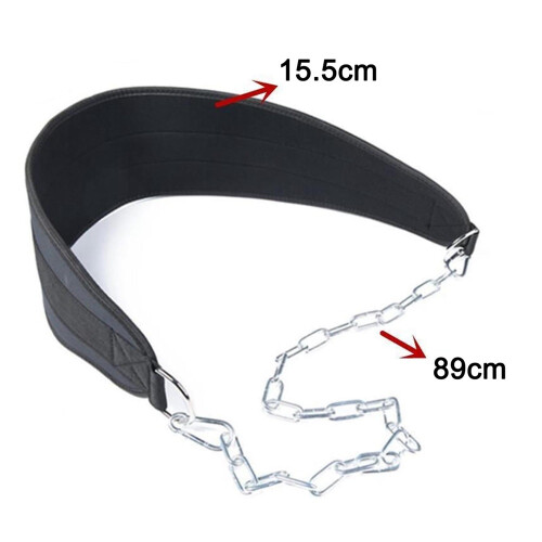 19 Inch Weighted Dip Belt, Adjustable Chain for Weighted Pull Ups & Home Gym 2