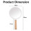 Hand Held Mirror with Handle for Makeup,Small Cute Wood Hand Mirror-circular 2