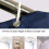 rideau de douche imperméable bleu foncé pour hôtel 3