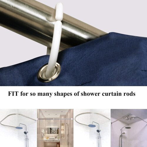 rideau de douche imperméable bleu foncé pour hôtel 2