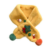 Christmas winter cartoon plush warm skin-friendly neck scarf for children