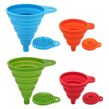 Ensemble d'entonnoirs pliables en silicone, couleurs variées pour de nombreuses applications de transfert, rangement facile à nettoyer