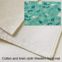 Christmas series Western place mat table cloth in cotton and linen