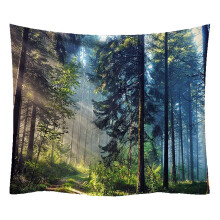 Nature Tapestry Misty Tree Tapestry Jungle Creek Psychedelic Landscape Tapestry