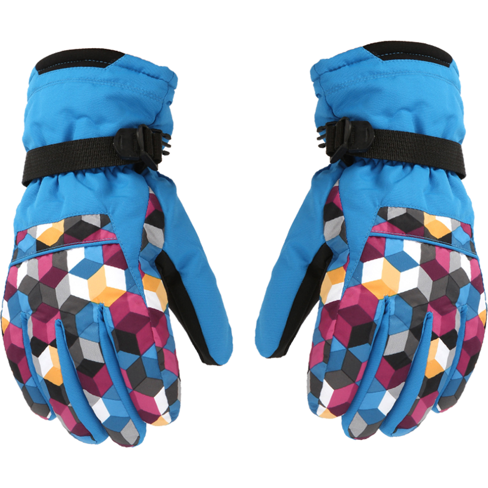 Winter Outdoor Riding Motorcycle Floral Stitching Non-Slip Warm Winter Cold Ski Gloves 3545974754681