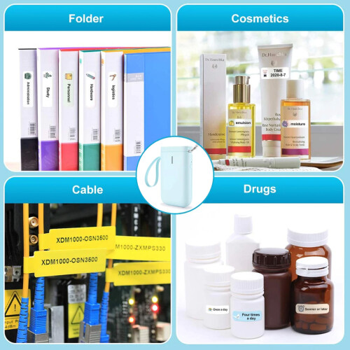 Label Maker Machine, Customized Labels Thermal Printing Portable Size, Direct Thermal Technology Inkless Printing Wireless Usage with BPA-Fr 1
