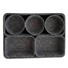 Organizador de 8 cajones, organizador de fieltro, caja de herramientas, cesta de juguetes, caja divisoria de cajones plegable para el hogar