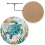 Marble Pattern Coasters - Round Drinks Absorbent Stone Coaster Set with Ceramic Stone and Cork Base 3
