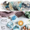 Marble Pattern Coasters - Round Drinks Absorbent Stone Coaster Set with Ceramic Stone and Cork Base 4