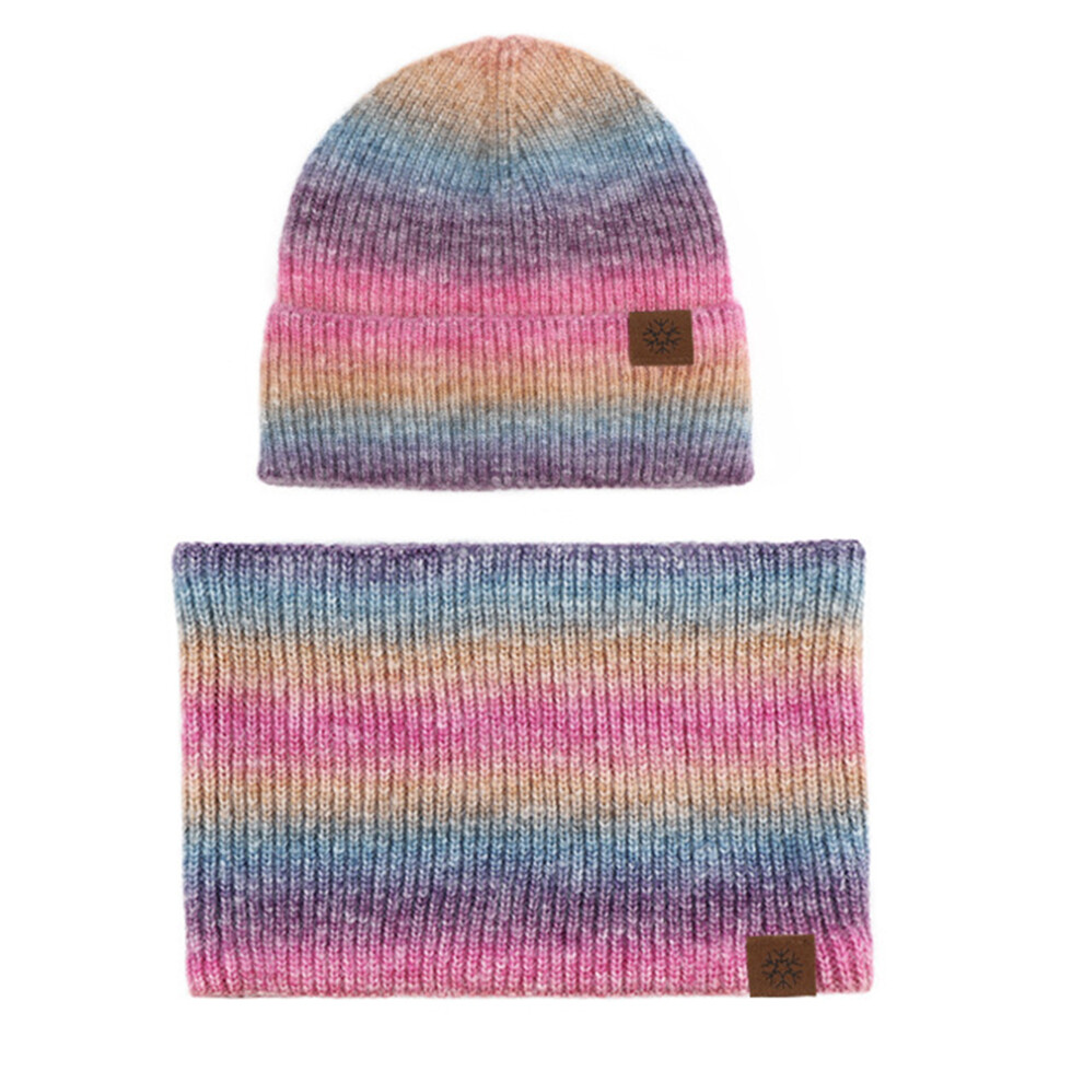 Winter Beanie Hats Scarf Set Warm Knit Hats Skull Cap Neck Warmer 3545974756999