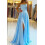Vestidos de noiva longos e elegantes de cetim, corte A, estilo princesa. 2