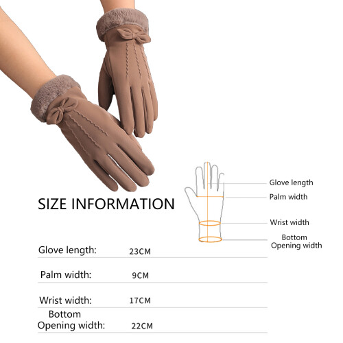 Womens Winter Warm Touchscreen Gloves Thermal Soft Lining Elastic Cuff Texting Glove 1