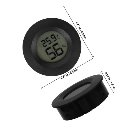 Hygrothermographe Électronique Noir LCD Compact Usage Intérieur 1