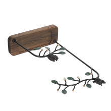Space-Saving Multi-Branch Wood and Iron Jewelry Organizer Stand