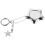 Silver Glass Mirror Keychain Compact Mini Makeup Mirror for Bags 1