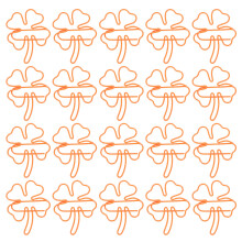 40Pièces Pince-Métal Trèfle Orange, Clips Décoratifs Mini Pour