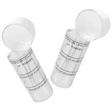 2Sets Dental Meetbekers Van Wit Plastic Met Maatverdeling En Lepels