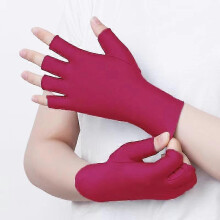 (Rose rouge) paires de gants UV pour lampe UV pour ongles en gel, gants de protection UV pour manucures