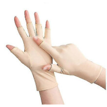 (Beige) paires de gants UV pour lampe UV pour ongles en gel, gants de protection UV pour manucures