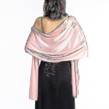 (Rose) Chales, robes, ??toles de soir??e, robes de mari??e, chales en satin uni, capes, bol??ros