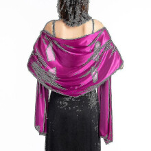 (Violet) Chales, robes, ??toles de soir??e, robes de mari??e, chales en satin uni, capes, bol??ros