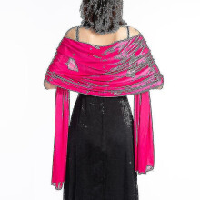 (Ros??) Chales, robes, ??toles de soir??e, robes de mari??e, chales en satin uni, capes, bol??ros