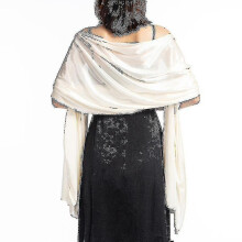 (Beige) Chales, robes, ??toles de soir??e, robes de mari??e, chales en satin uni, capes, bol??ros