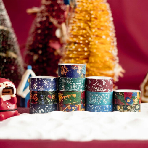 Christmas Masking Tape Assorted Patterns 12 Rolls 2