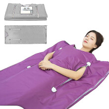 (Gris) Couverture de sauna pour la d??toxification, couverture de sauna infrarouge portable