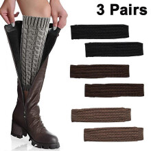 (style3081) Lot de 3 paires de gu??tres pour femme, gu??tres d'hiver, gu??tres chaudes, gu??tres tricot??es, taille unique