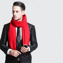 (rouge) ??charpe en cachemire pour homme, unie, couleur pure, chale/??charpe en pashmina