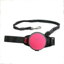 (Rose rouge) Laisse r??tractable mains libres pour chien et chat, avec dragonne, taille 25-26.