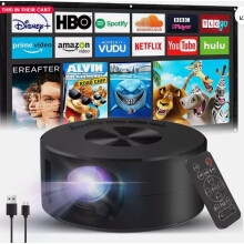 Mini proiector True4K, tehnologie inovatoare de decodare 4K pentru detalii de neegalat, WiFi și Bluetooth pentru conectivitate extinsă, design